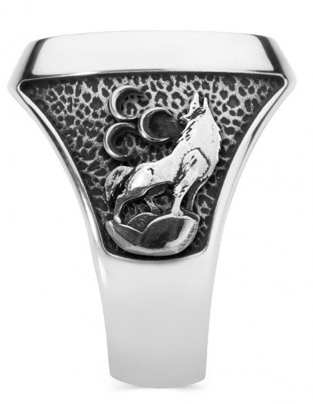 Gümüş Teşkilât-ı Mahsusa Yüzüğü (Ay Yıldız- Bozkurt)