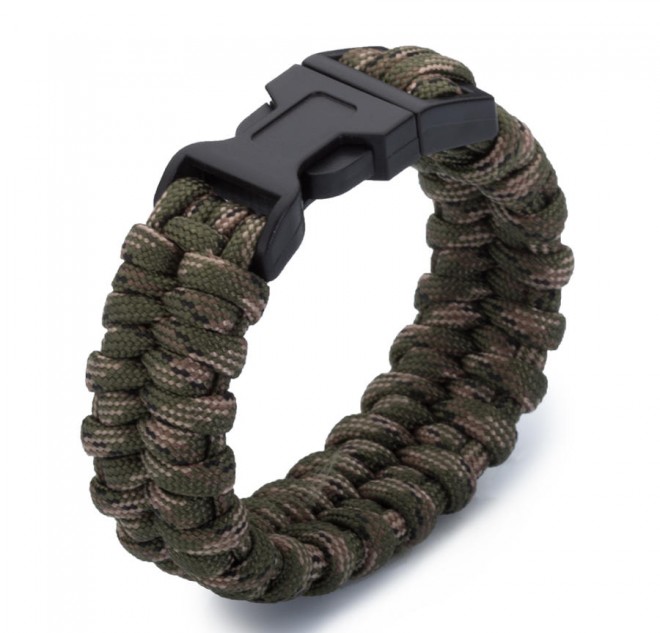 İnce Tasarım Kamuflaj Desen Outdoor Paracord Bileklik