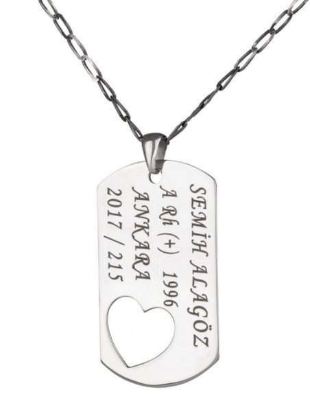 Kalp Desen İkili Çift Kolyesi