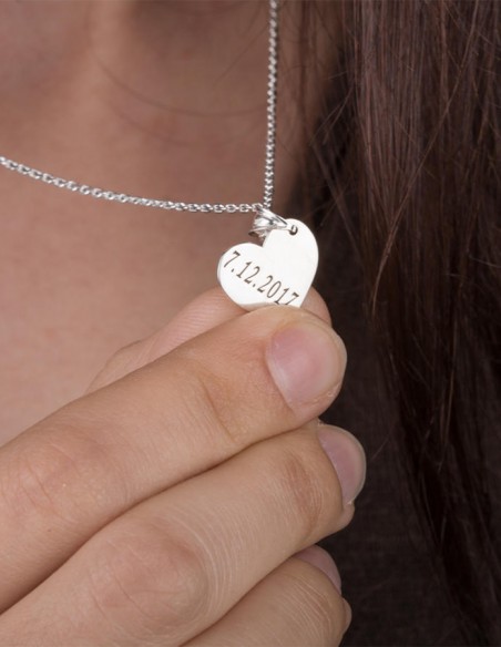 Kalp Desen İkili Çift Kolyesi