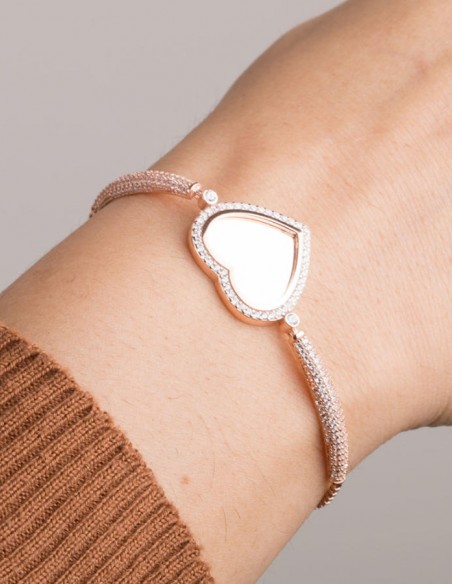 Kalpli İsimli Bayan Gümüş Bileklik