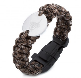 Kamuflaj Desen Osmanlı Tuğralı Paracord Bileklik