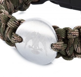 Kamuflaj Desen Selçuklu Kartallı Paracord Bileklik 2