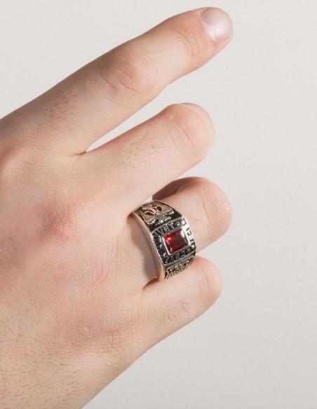 Kare Taşlı Çevik Kuvvet Yüzüğü