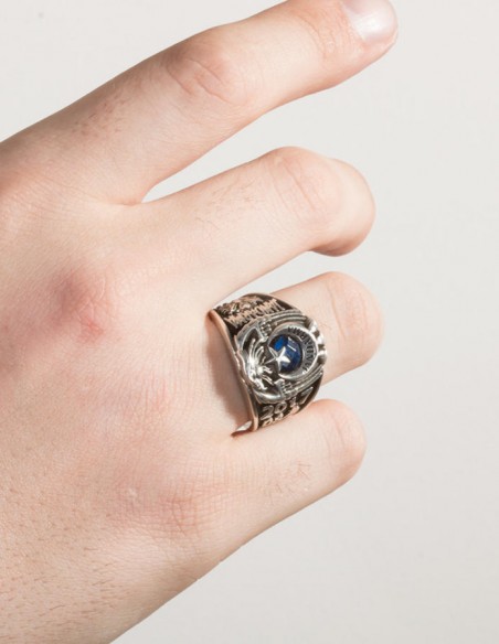 Kartal Başlı Bozkurt Motifli Jandarma 2017 Yüzüğü