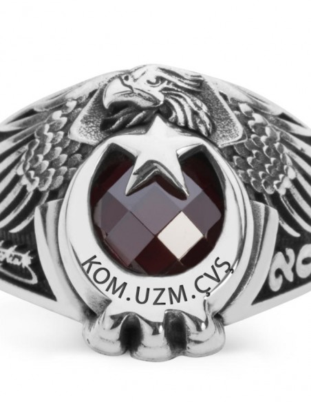 Kartal Başlı Pençeli Komando Uzman Çavuş Yüzüğü