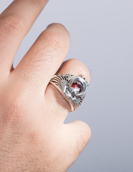 Kartal Başlı Pençeli Komando Uzman Çavuş Yüzüğü