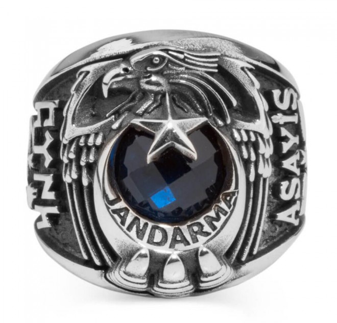 Kartal Başlı Uzman Çavuş Jandarma Asayiş Yüzüğü