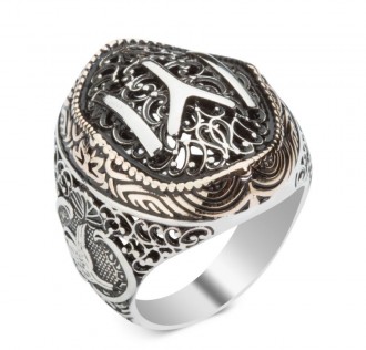 Kayı Boyu Motifli Gümüş Yüzük