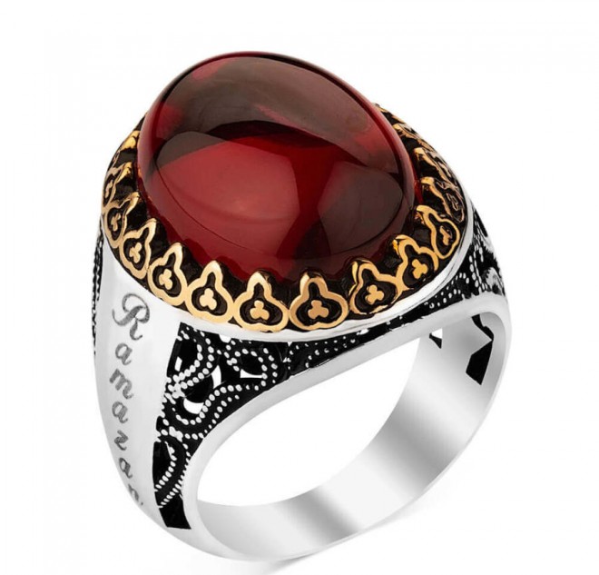 Kişiselleştirilebilir Sentetik Taşlı Gümüş Yüzük