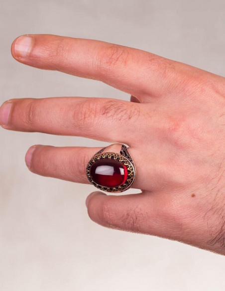 Kişiselleştirilebilir Sentetik Taşlı Gümüş Yüzük