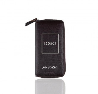 Kişiye Özel Fonksiyonel Hakiki Deri Kadın Cüzdanı Kahverengi