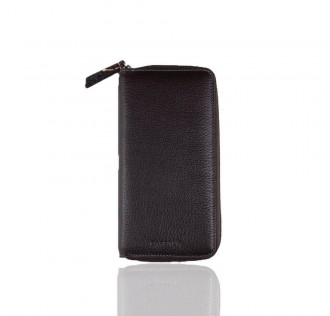 Kişiye Özel Fonksiyonel Hakiki Deri Kadın Cüzdanı Kahverengi 2