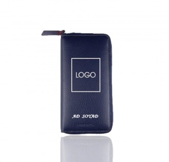 Kişiye Özel Fonksiyonel Hakiki Deri Kadın Cüzdanı Lacivert