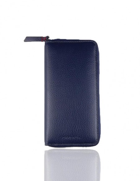 Kişiye Özel Fonksiyonel Hakiki Deri Kadın Cüzdanı Lacivert