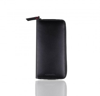 Kişiye Özel Fonksiyonel Hakiki Deri Kadın Cüzdanı Siyah 2