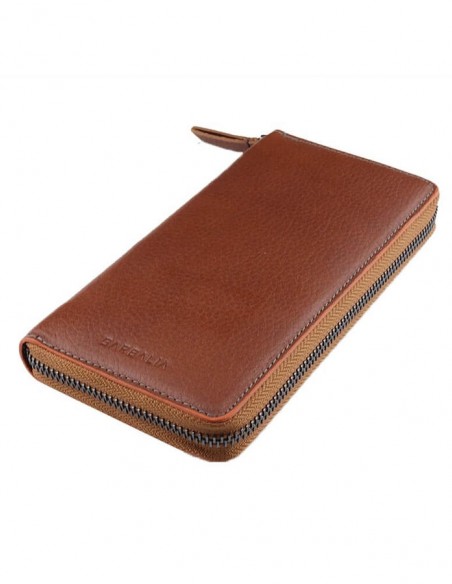 Kişiye Özel Fonksiyonel Hakiki Deri Kadın Cüzdanı Taba