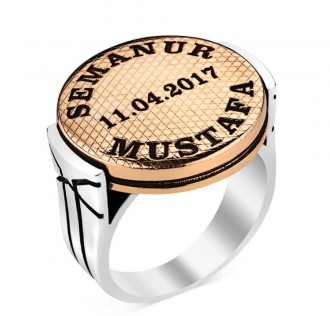 Kişiye Özel Gümüş Erkek Yüzük