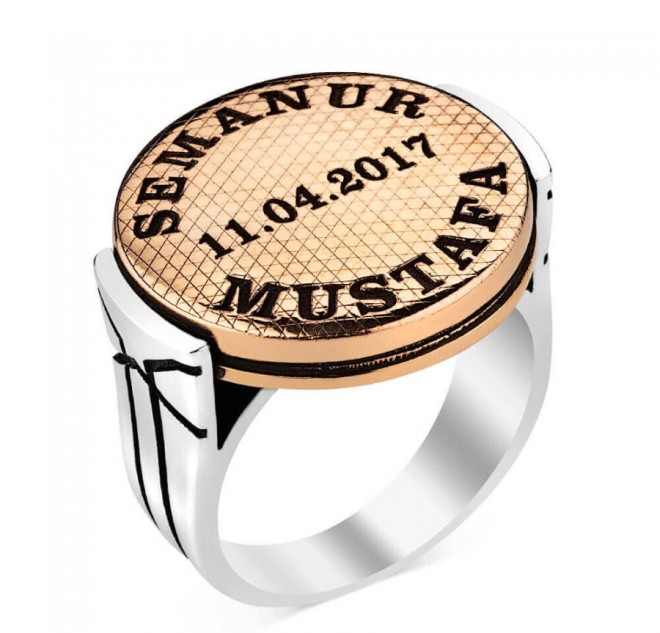 Kişiye Özel Gümüş Erkek Yüzük