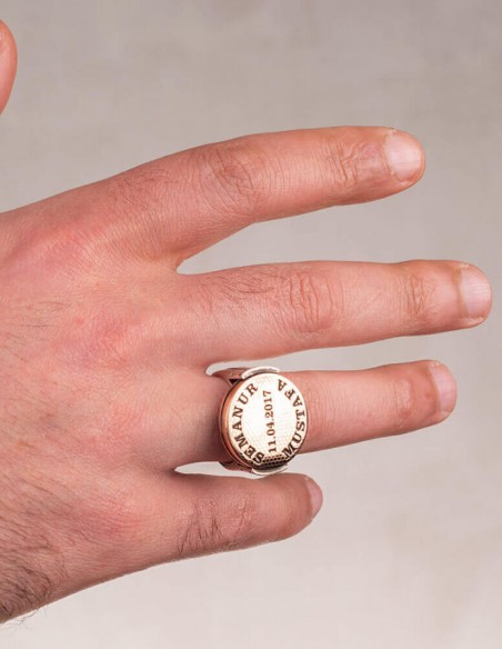 Kişiye Özel Gümüş Erkek Yüzük