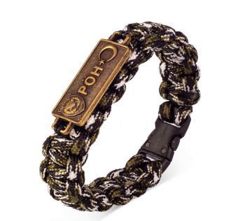 Koyu Yeşil Kamuflaj PÖH Paracord Bileklik