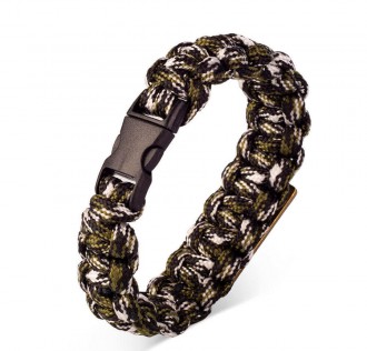 Koyu Yeşil Kamuflaj PÖH Paracord Bileklik 2