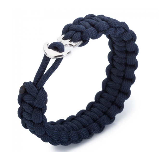 Lacivert Renk Kancalı Paracord Bileklik