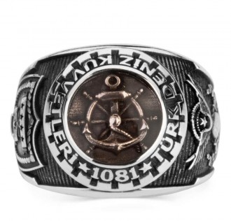 Mineli Dümenli Türk Deniz Kuvvetleri Yüzüğü