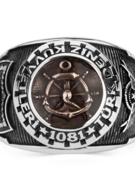 Mineli Dümenli Türk Deniz Kuvvetleri Yüzüğü