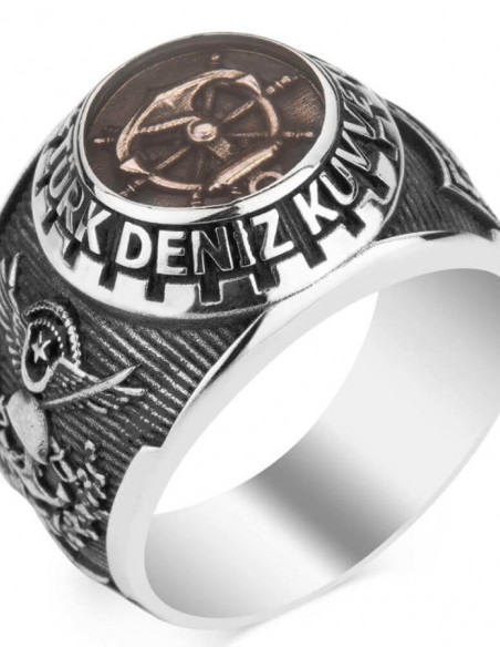 Mineli Dümenli Türk Deniz Kuvvetleri Yüzüğü