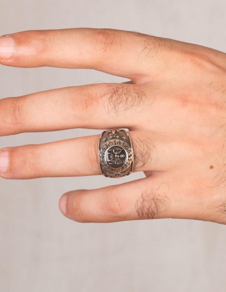 Mineli Osmanlı Armalı Türk Kara Kuvvetleri Yüzüğü