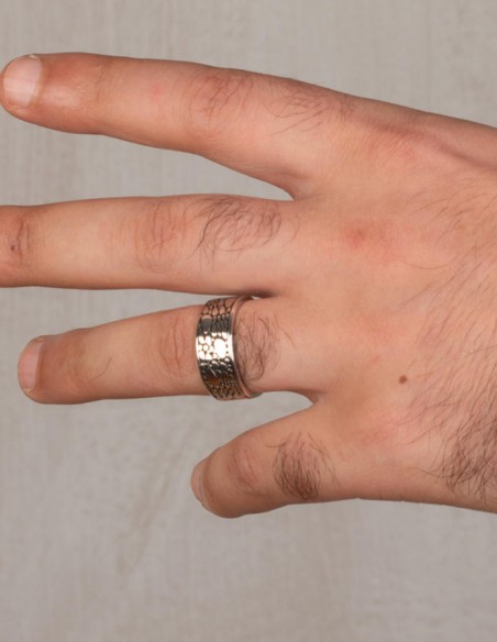 Motifli Gümüş Alyans Çifti