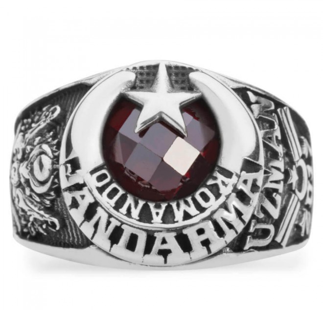 Osmanlı Armalı Jandarma Komando 2017 Askeri Yüzük