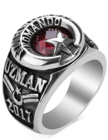 Osmanlı Armalı Jandarma Komando 2017 Askeri Yüzük