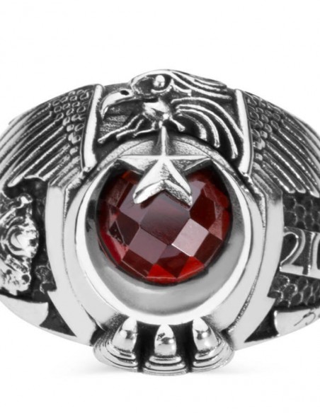 Osmanlı Armalı Tek Kartal Başlı Devre Yüzüğü