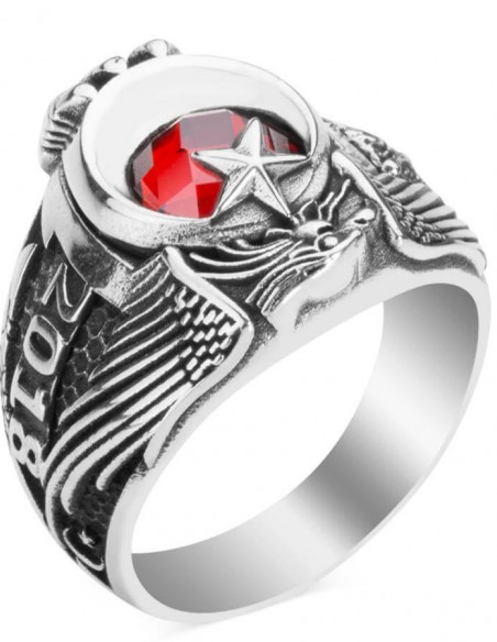 Osmanlı Armalı Tek Kartal Başlı Devre Yüzüğü