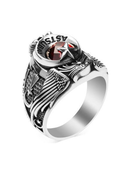 Osmanlı Armalı ve Şualı Jandarma Astsubay Devre Yüzüğü