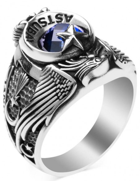 Osmanlı Armalı ve Şualı Jandarma Astsubay Devre Yüzüğü