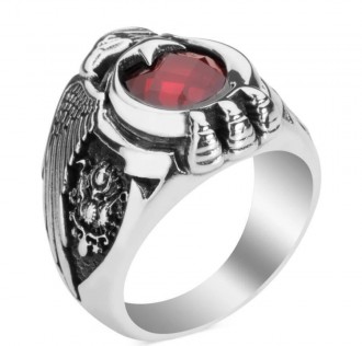 Osmanlı Arması Bozkurt Motifli Özel Kuvvetler Yüzüğü 2