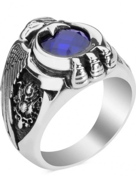 Osmanlı Arması Bozkurt Motifli Özel Kuvvetler Yüzüğü