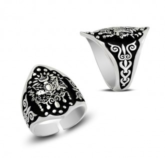 Osmanlı Devleti Armalı Zihgir Gümüş Yüzük