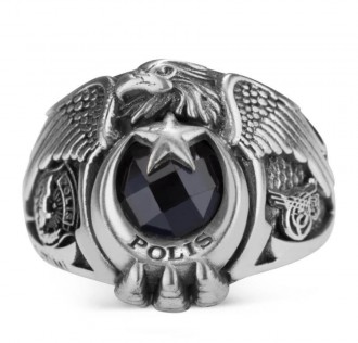 Osmanlı Tuğralı Polis Özel Harekat Yüzüğü