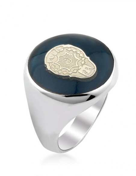 Polis Rozetli Gümüş Yüzük