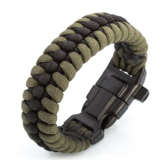 Pusula Ateş Başlatıcılı Düdüklü Paracord Survival Bileklik 2