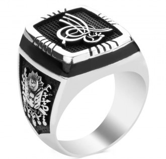 Selçuklu Kartalı Figürlü Gümüş Osmanlı Yüzüğü