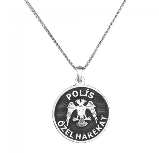 Selçuklu Kartalı Gümüş Polis Özel Harekat Kolyesi
