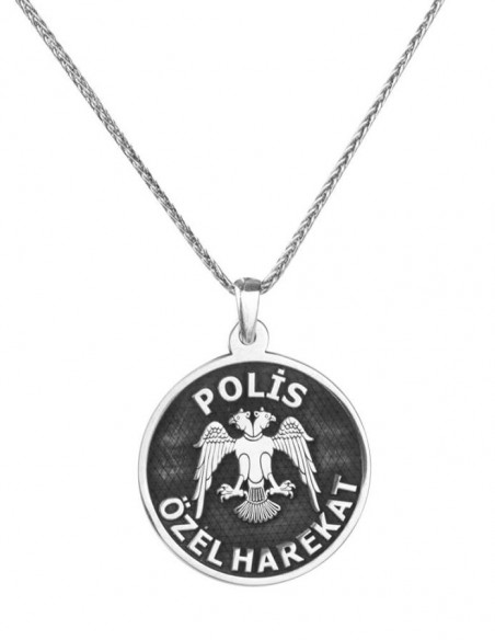 Selçuklu Kartalı Gümüş Polis Özel Harekat Kolyesi