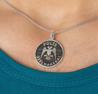 Selçuklu Kartalı Gümüş Polis Özel Harekat Kolyesi 2