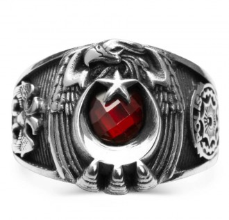 Selçuklu Kartalı Motifli Polis Yüzüğü