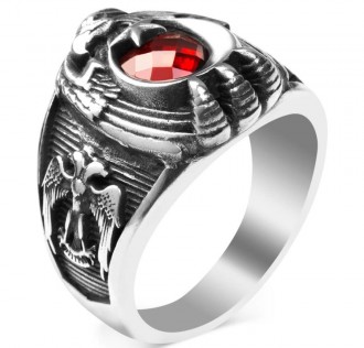 Selçuklu Kartalı Motifli Polis Yüzüğü 2